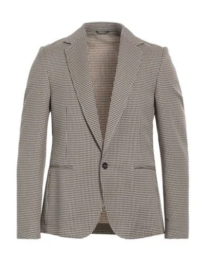 Daniele Alessandrini Homme Man Blazer Dark Brown Size 40 Polyester, Viscose, Elastane