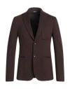 Daniele Alessandrini Homme Man Blazer Dark Brown Size 46 Viscose, Polyamide, Elastane