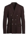 Daniele Alessandrini Homme Man Blazer Dark Brown Size 44 Viscose, Polyamide, Elastane In Brown