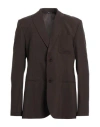 Daniele Alessandrini Homme Man Blazer Dark Brown Size 46 Polyester