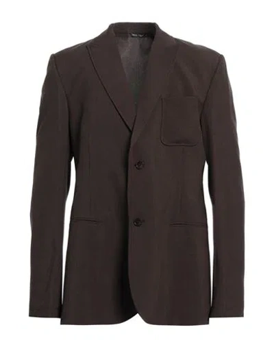 Daniele Alessandrini Homme Man Blazer Dark Brown Size 46 Polyester