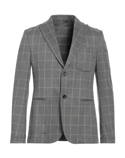 Daniele Alessandrini Homme Man Blazer Grey Size 40 Polyester, Viscose, Elastane In Gray