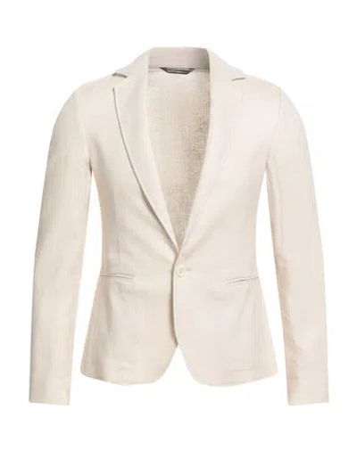Daniele Alessandrini Homme Man Blazer Ivory Size 38 Linen, Viscose In White