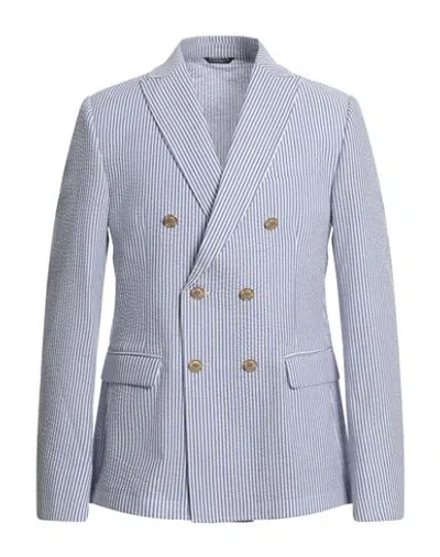 Daniele Alessandrini Homme Man Blazer Light Blue Size 38 Polyester, Cotton