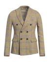 Daniele Alessandrini Homme Man Blazer Light Green Size 40 Polyester, Linen In Green