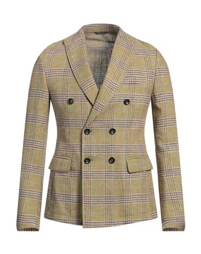 Daniele Alessandrini Homme Man Blazer Light Green Size 40 Polyester, Linen