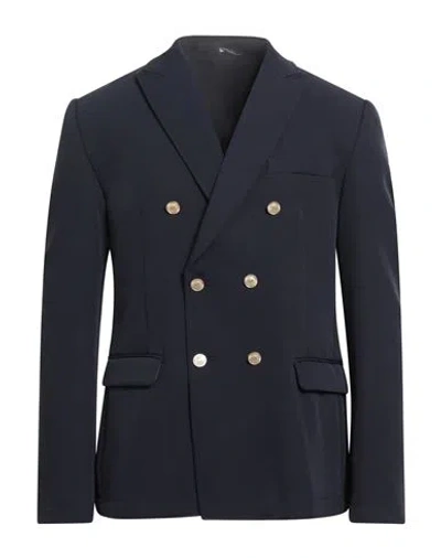 Daniele Alessandrini Homme Man Blazer Midnight Blue Size 36 Polyester, Elastane