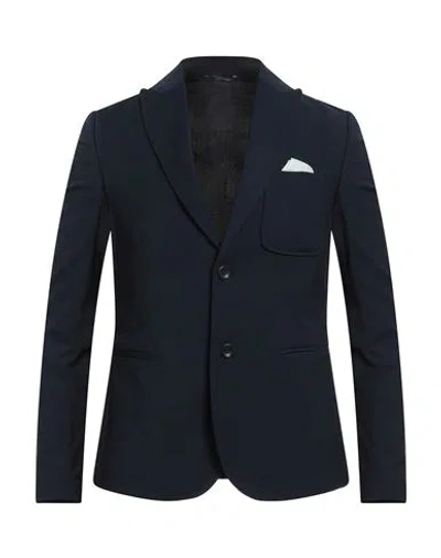 Daniele Alessandrini Homme Man Blazer Midnight Blue Size 36 Polyester, Viscose, Elastane
