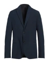 Daniele Alessandrini Homme Man Blazer Navy Size 44 Polyester, Viscose, Elastane In Navy Blue