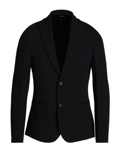 Daniele Alessandrini Homme Man Blazer Navy Size 38 Viscose, Polyamide, Elastane In Black