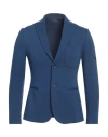 Daniele Alessandrini Homme Man Blazer Navy Size 40 Cotton, Polyamide, Elastane In Navy