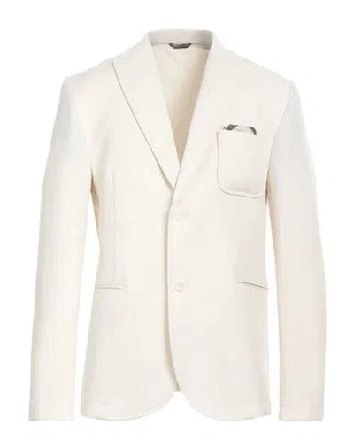 Daniele Alessandrini Homme Man Blazer Off White Size 42 Polyester, Viscose, Elastane In Off White