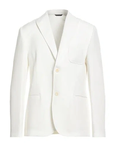Daniele Alessandrini Homme Man Blazer White Size 44 Polyester, Elastane