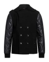 Daniele Alessandrini Homme Man Coat Black Size 44 Wool, Polyester, Viscose, Acrylic, Elastane In Black