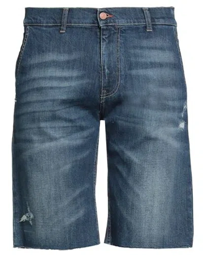 Daniele Alessandrini Homme Man Denim Shorts Blue Size 29 Cotton, Elastane