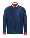 Daniele Alessandrini Homme Man Jacket Navy Size 38 Polyester, Cotton In Navy Blue