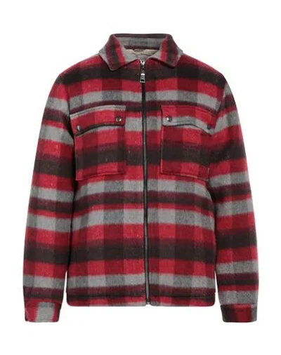 Daniele Alessandrini Homme Man Jacket Red Size L Cotton, Polyester In Multi