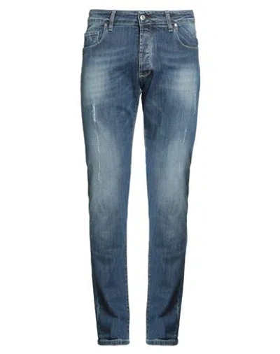 Daniele Alessandrini Homme Man Jeans Blue Size 34 Cotton, Elastane