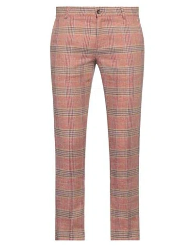 Daniele Alessandrini Homme Man Pants Brick Size 30 Polyester, Linen In Red