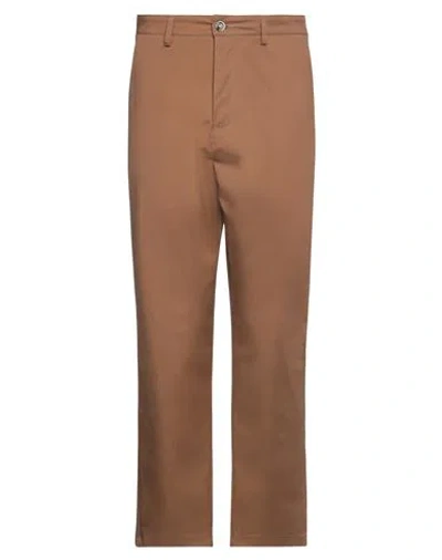 Daniele Alessandrini Homme Man Pants Brown Size 36 Cotton, Elastane