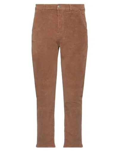 Daniele Alessandrini Homme Man Pants Brown Size 33 Cotton, Elastane