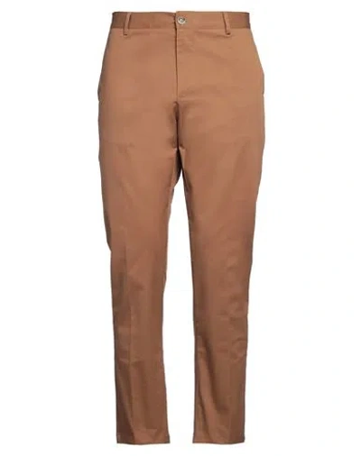 Daniele Alessandrini Homme Man Pants Brown Size 36 Cotton, Elastane