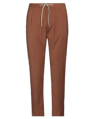 Daniele Alessandrini Homme Man Pants Brown Size 30 Polyester, Viscose, Elastane