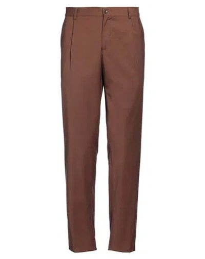 Daniele Alessandrini Homme Man Pants Brown Size 36 Polyester, Viscose, Elastane