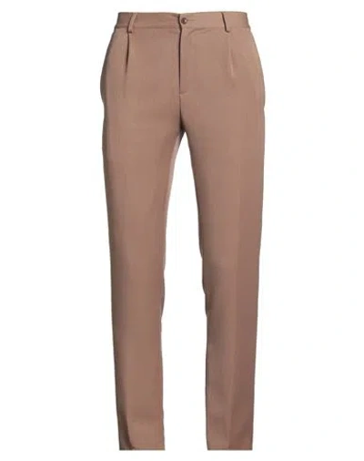 Daniele Alessandrini Homme Man Pants Camel Size 34 Polyester, Viscose, Elastane In Sand