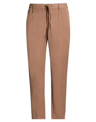 Daniele Alessandrini Homme Man Pants Camel Size 36 Polyester, Viscose, Elastane In Brown