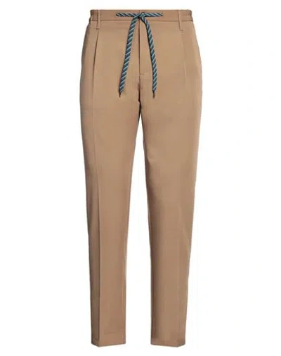 Daniele Alessandrini Homme Man Pants Camel Size 38 Polyester, Viscose, Elastane In Beige