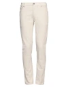 Daniele Alessandrini Homme Man Pants Cream Size 31 Cotton, Elastane In White
