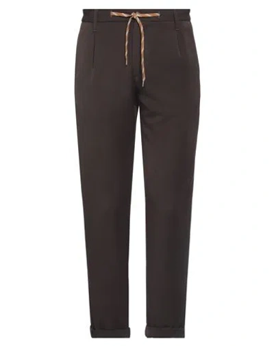 Daniele Alessandrini Homme Man Pants Dark Brown Size 28 Polyester, Viscose, Elastane
