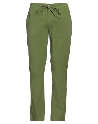 Daniele Alessandrini Homme Man Pants Green Size 34 Cotton, Elastane