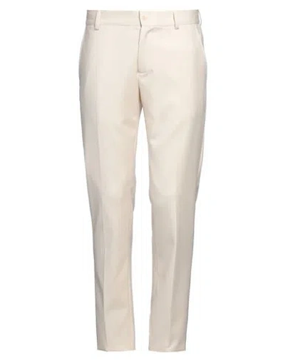 Daniele Alessandrini Homme Man Pants Ivory Size 30 Polyester, Viscose, Elastane In White
