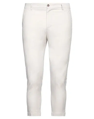 Daniele Alessandrini Homme Man Pants Ivory Size 34 Cotton, Elastane In White