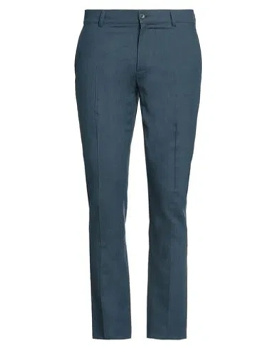 Daniele Alessandrini Homme Man Pants Midnight Blue Size 30 Linen, Cotton