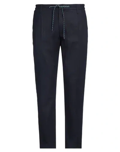 Daniele Alessandrini Homme Man Pants Midnight Blue Size 28 Linen, Viscose In Blue