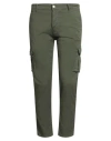 Daniele Alessandrini Homme Man Pants Military Green Size 30 Cotton, Elastane In Green