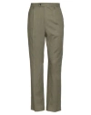 Daniele Alessandrini Homme Man Pants Military Green Size 34 Linen, Viscose