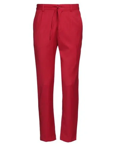 Daniele Alessandrini Homme Man Pants Red Size 32 Polyester, Viscose, Elastane