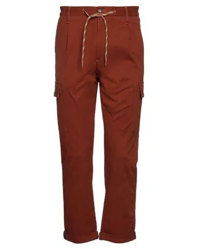 Daniele Alessandrini Homme Man Pants Rust Size 30 Cotton, Elastane In Brown
