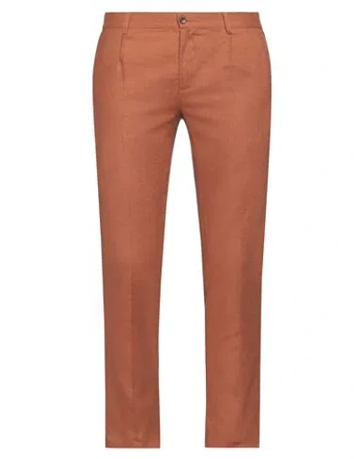 Daniele Alessandrini Homme Man Pants Tan Size 36 Linen, Viscose In Brown