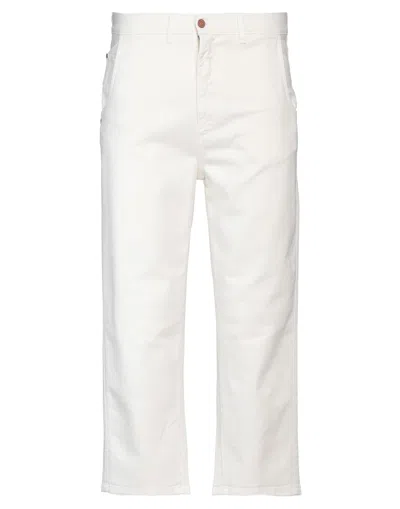 Daniele Alessandrini Homme Man Pants White Size 34 Cotton, Elastane