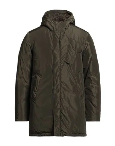 Daniele Alessandrini Homme Man Puffer Military Green Size 36 Polyester