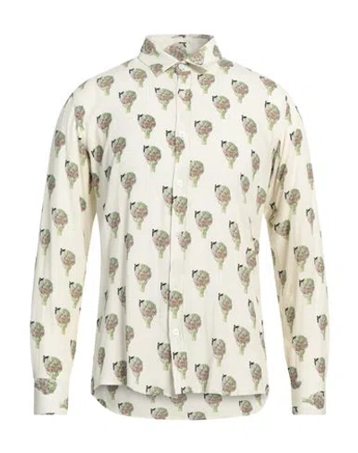 Daniele Alessandrini Homme Man Shirt Beige Size 15 ¾ Viscose