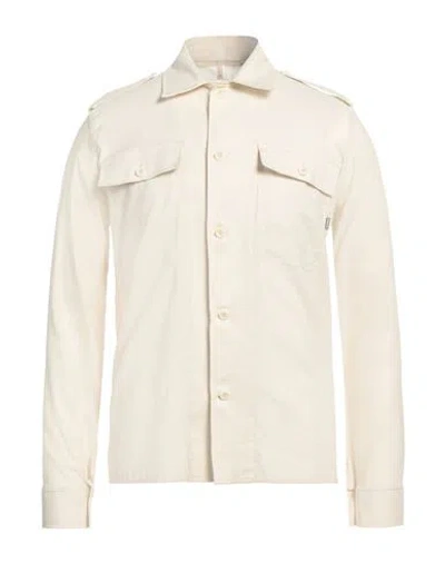 Daniele Alessandrini Homme Man Shirt Beige Size M Linen, Viscose