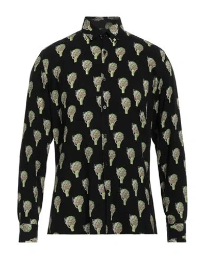 Daniele Alessandrini Homme Man Shirt Black Size 15 ¾ Viscose