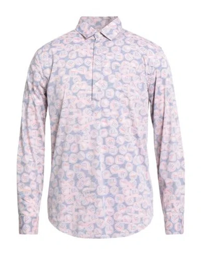 Daniele Alessandrini Homme Man Shirt Blush Size 15 ¾ Cotton, Polyamide, Elastane In Pink