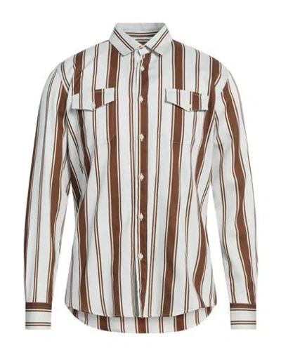 Daniele Alessandrini Homme Man Shirt Brown Size 15 ¾ Cotton
